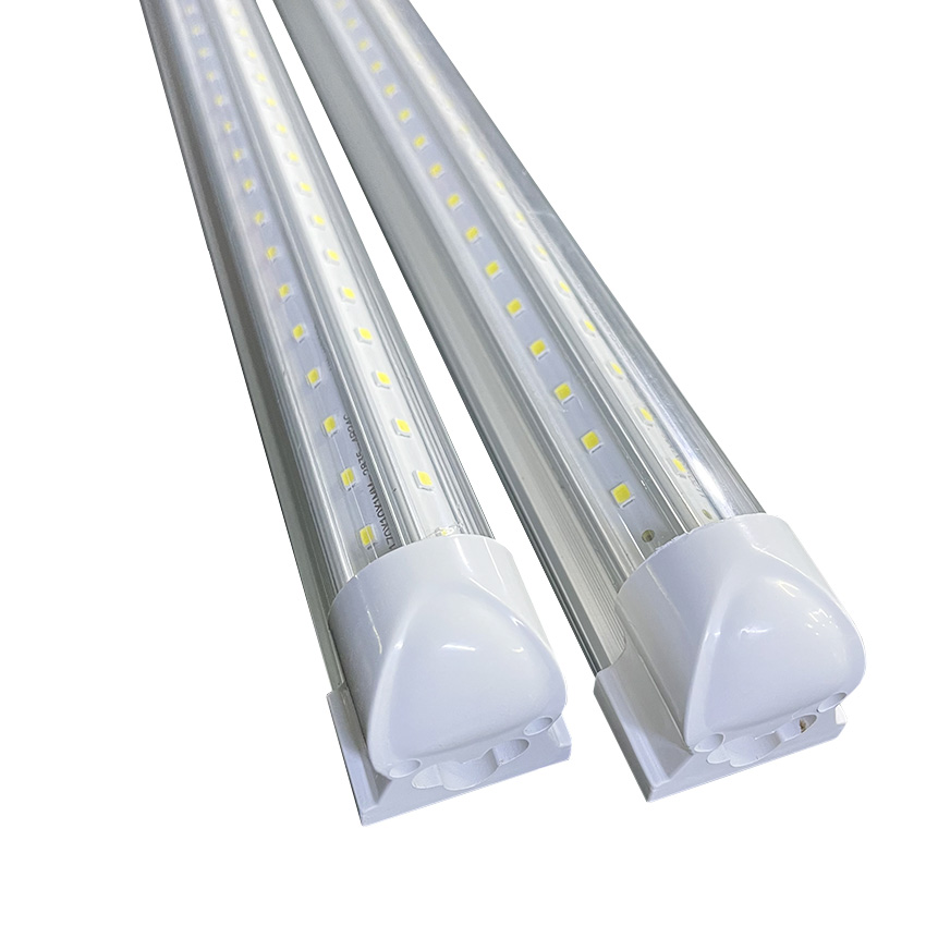 8ft V Shaped T8 Integrated led shop tube lights 6000k 72W 80W 100W 144W